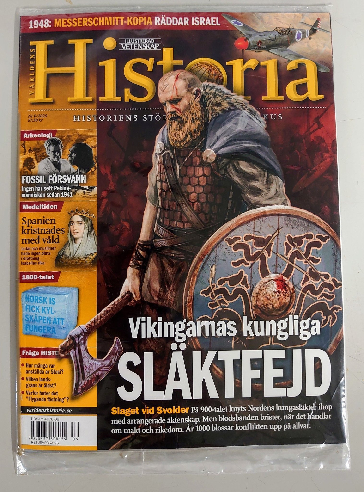 VÄRLDENS HISTORIA NR 9 2020 - “VIKINGARNAS KUNGLIGA SLÄKTFEJD"/ ny / oläst ex.