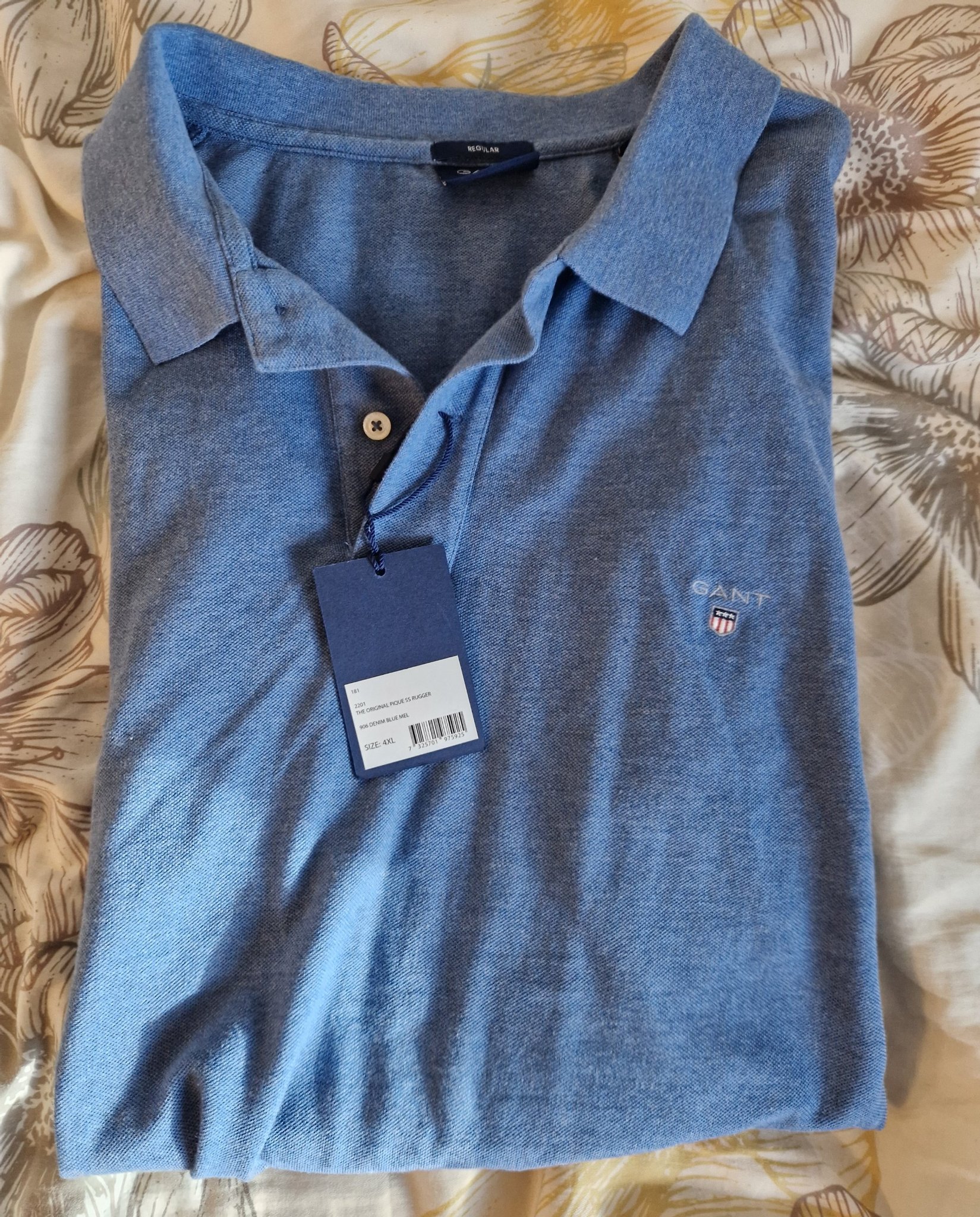 Gant blå pikétröja, storlek 4XL Köp på Tradera (699717312)