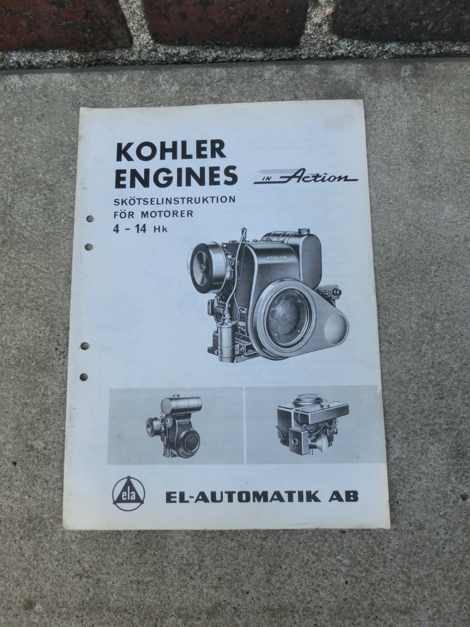 Ä.Instruktion KOHLER motorer 4-14 hk