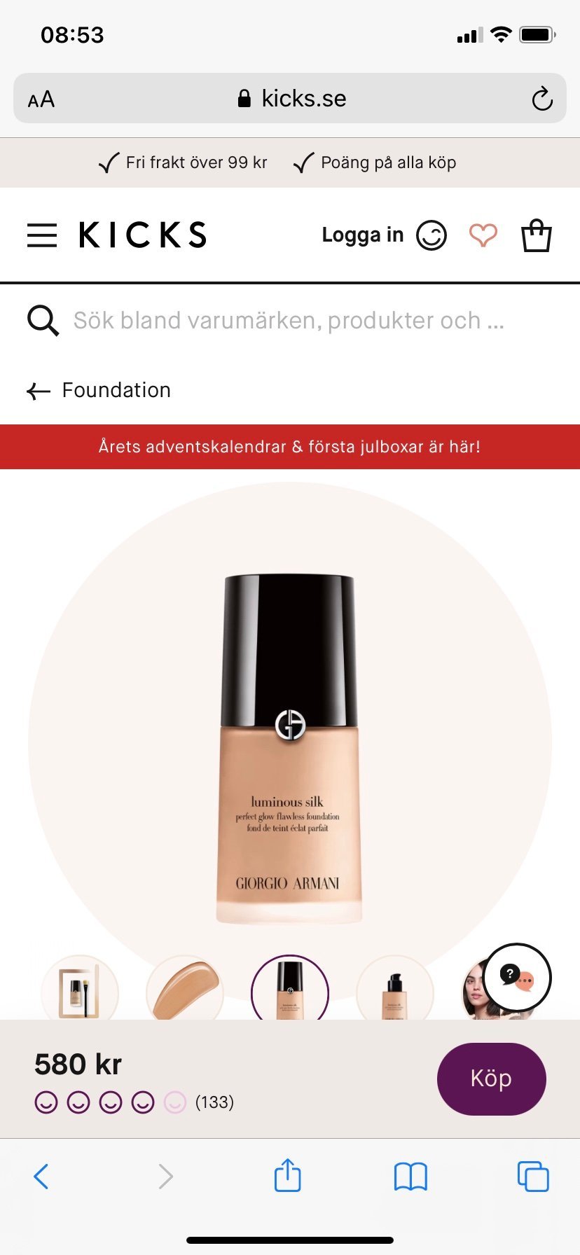 giorgio armani beauty luminous silk foundation