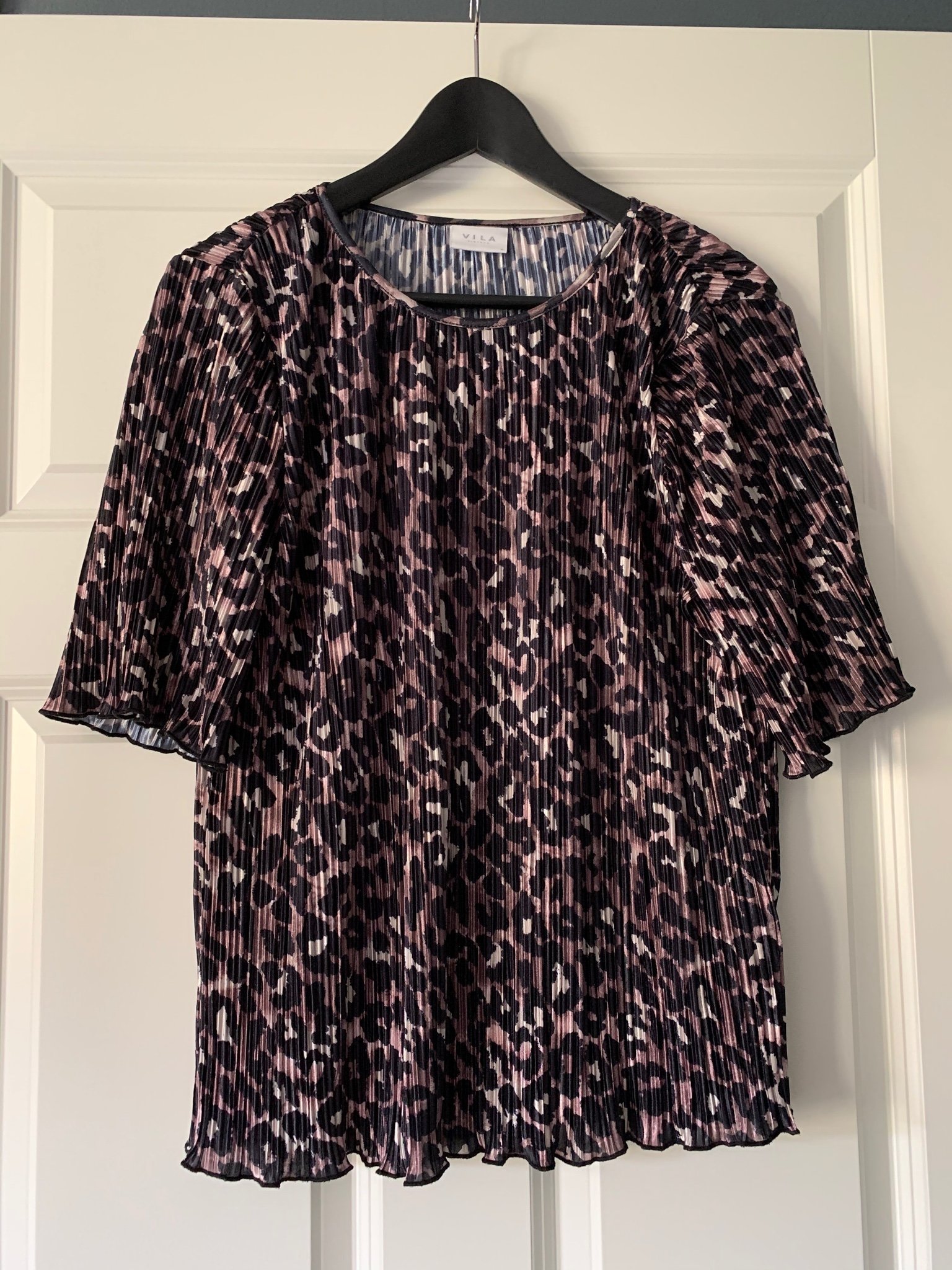 Topp Blus Vila Strl M Leopard