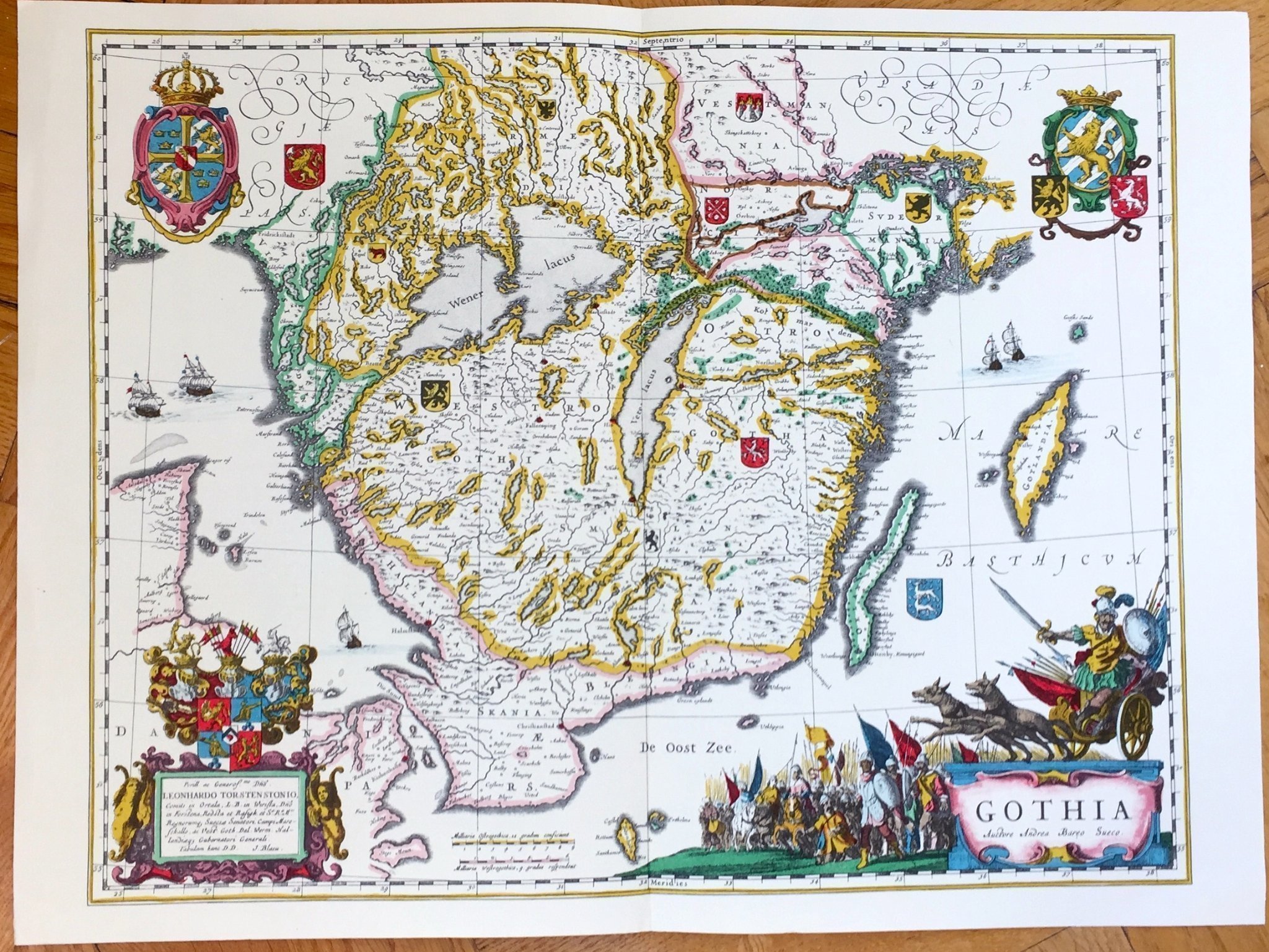 (186) Gammal repro karta, Andreas Bureus-GOTHIA 1649
