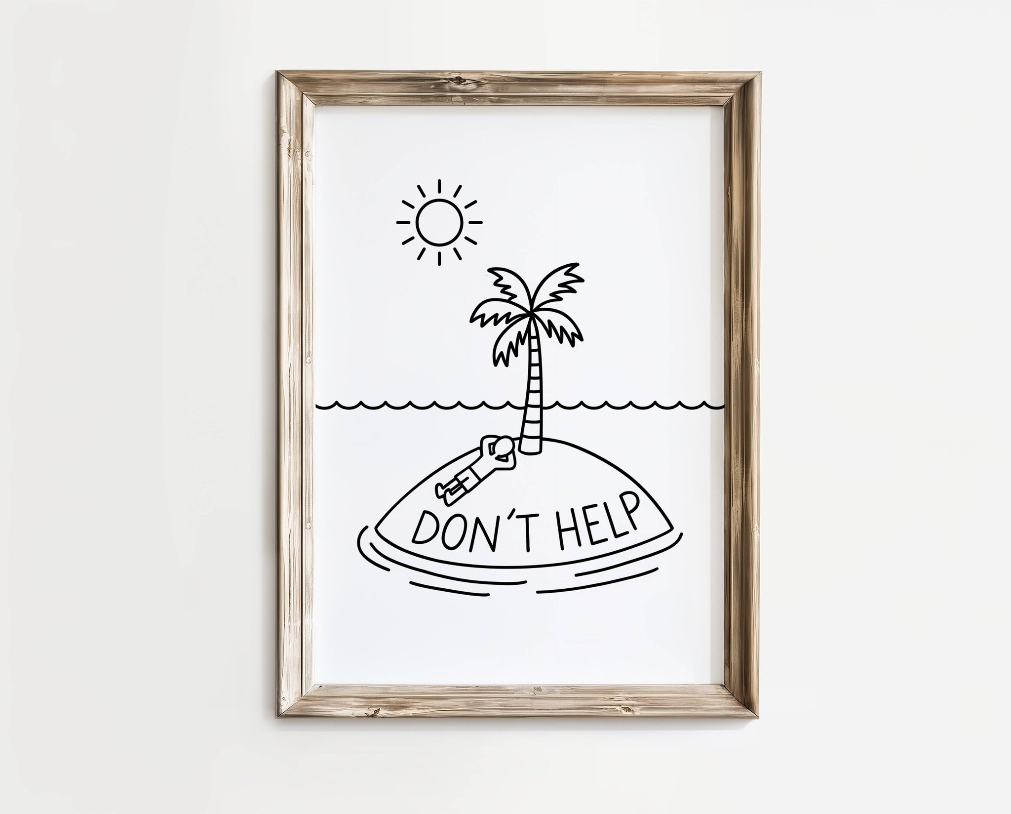 Don't Help – Humorposter | A4 | Rolig present | SkattkammarenSE