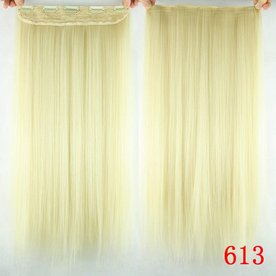 Löshår / Extension Clip-on set Rakt / Ljusblond #613