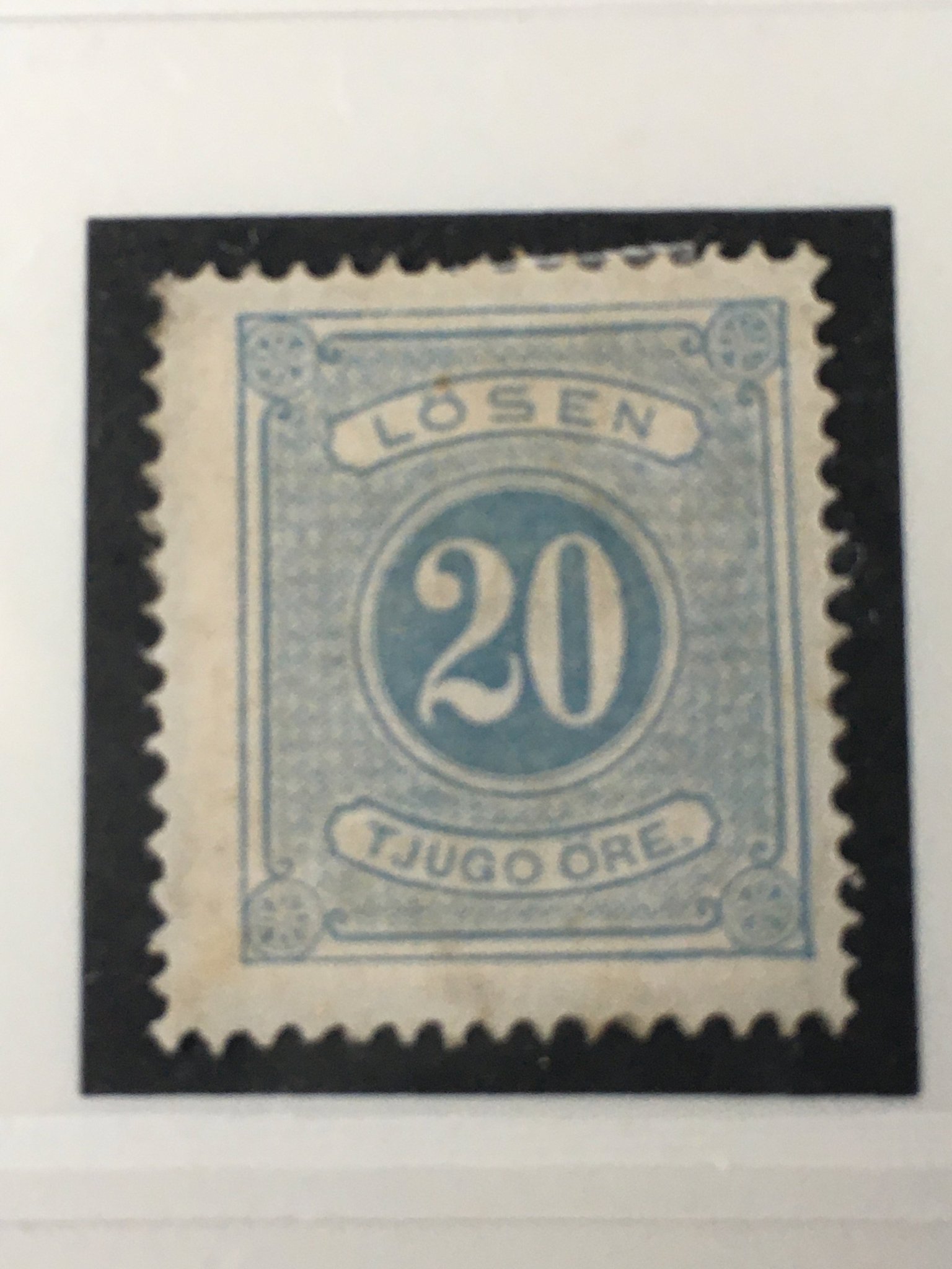 L6* 20 öre blå FACIT 550kr