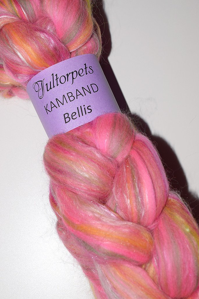Kammad ull, tops, Bellis, att spinna