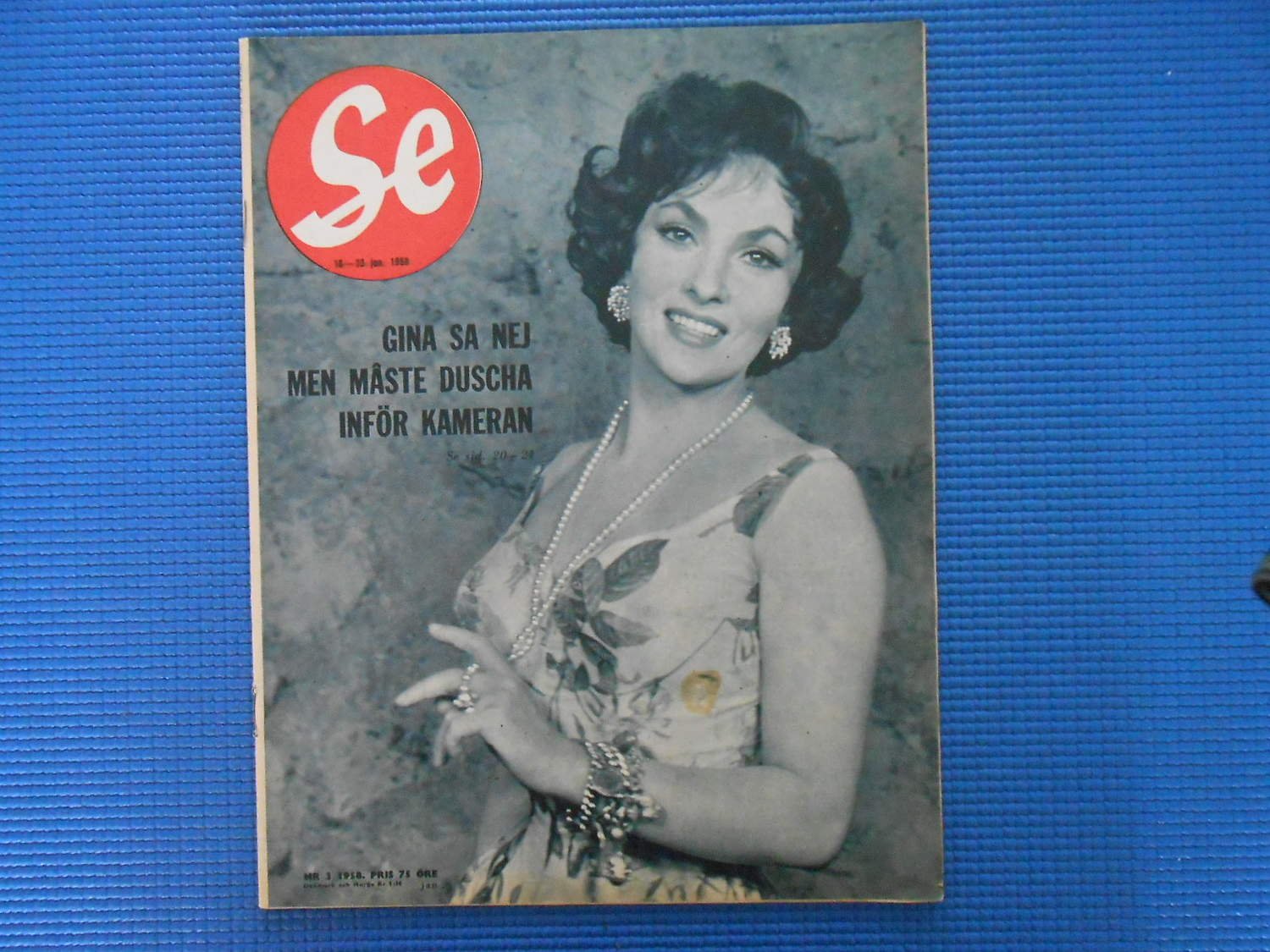 SE 3 1958 Gina Lollobrigida SSU Joakim Bonnier Ryagården Örkelljunga Sven Tumba