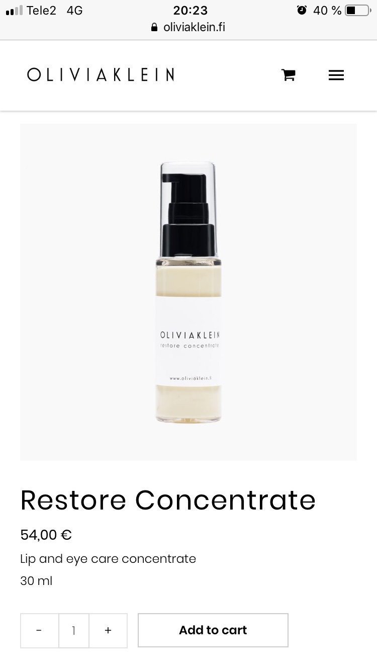 tele2 julklapp Olivia Kline, restore concentrate, NY eko 30 ml.. (377946703) ᐈ 
