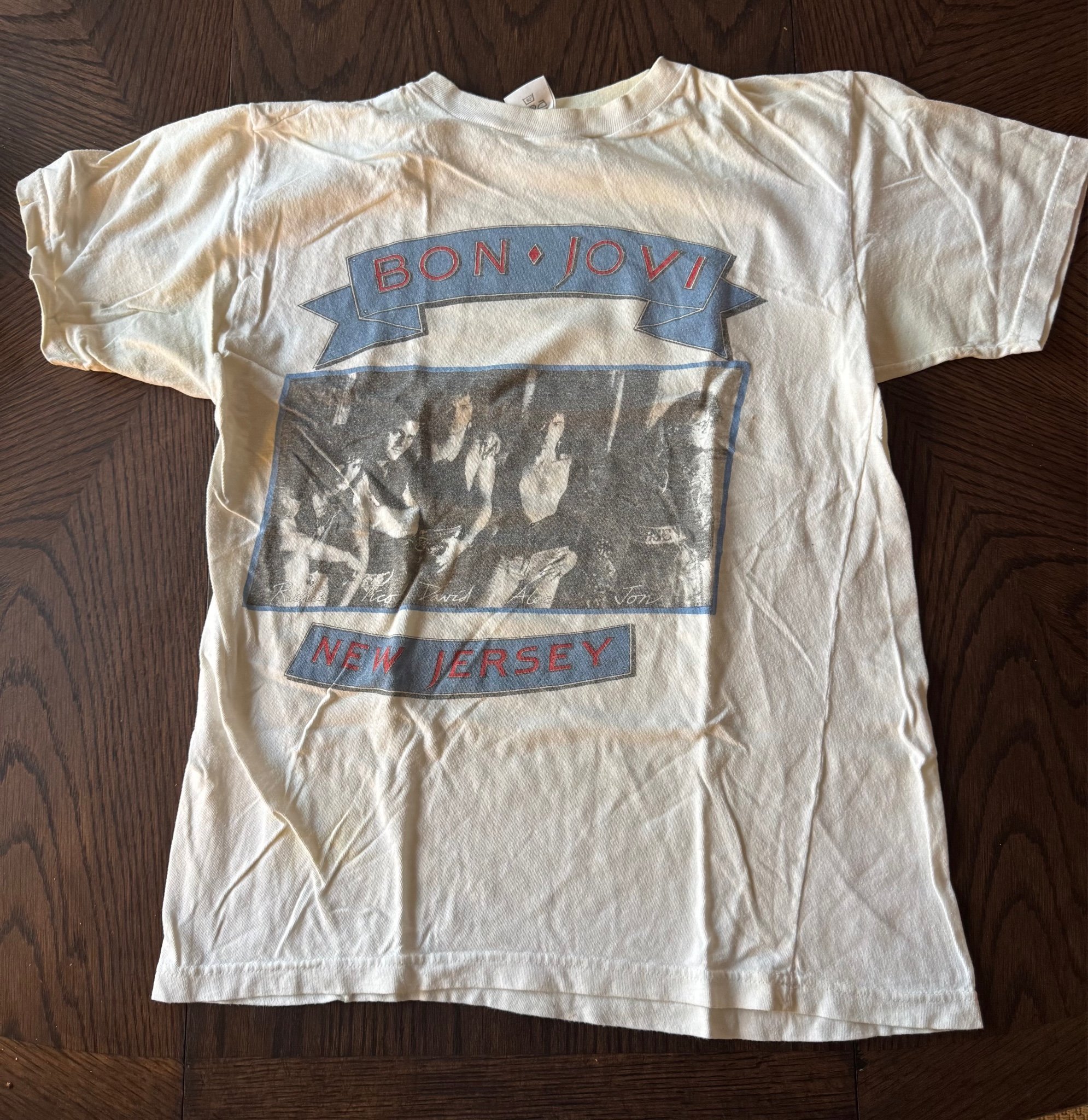 Bon Jovi The Jersey Syndicate Tour 1989 vit t-s.. | Köp på Tradera
