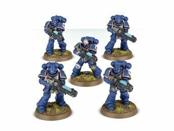 Primaris space marines Hellblaster squad 5 st Warhammer 40k. Nya på sprue