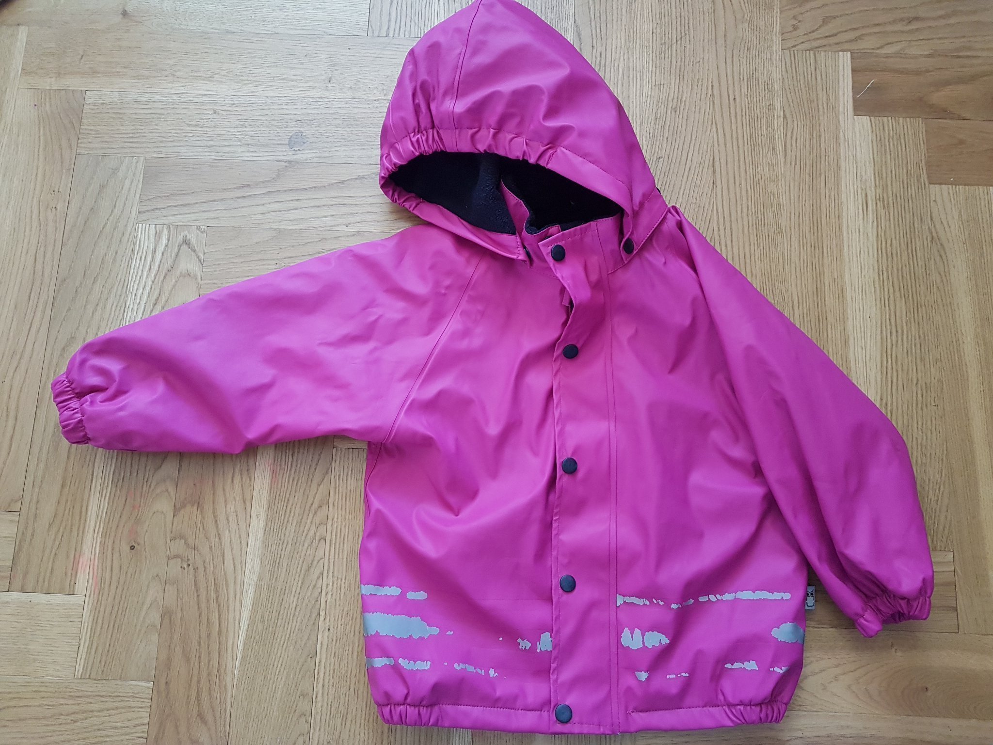 Fodrad rosa regnacka i stl. 98/104