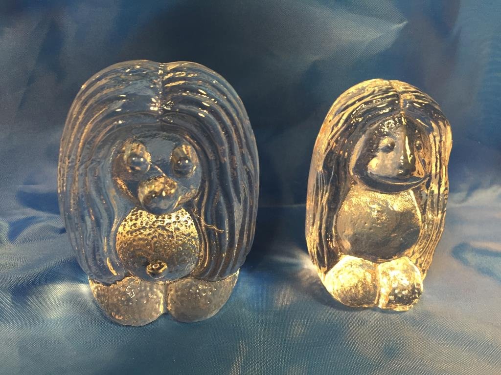 Troll i glas, 2 st Bergdala, 9 - 10 cm