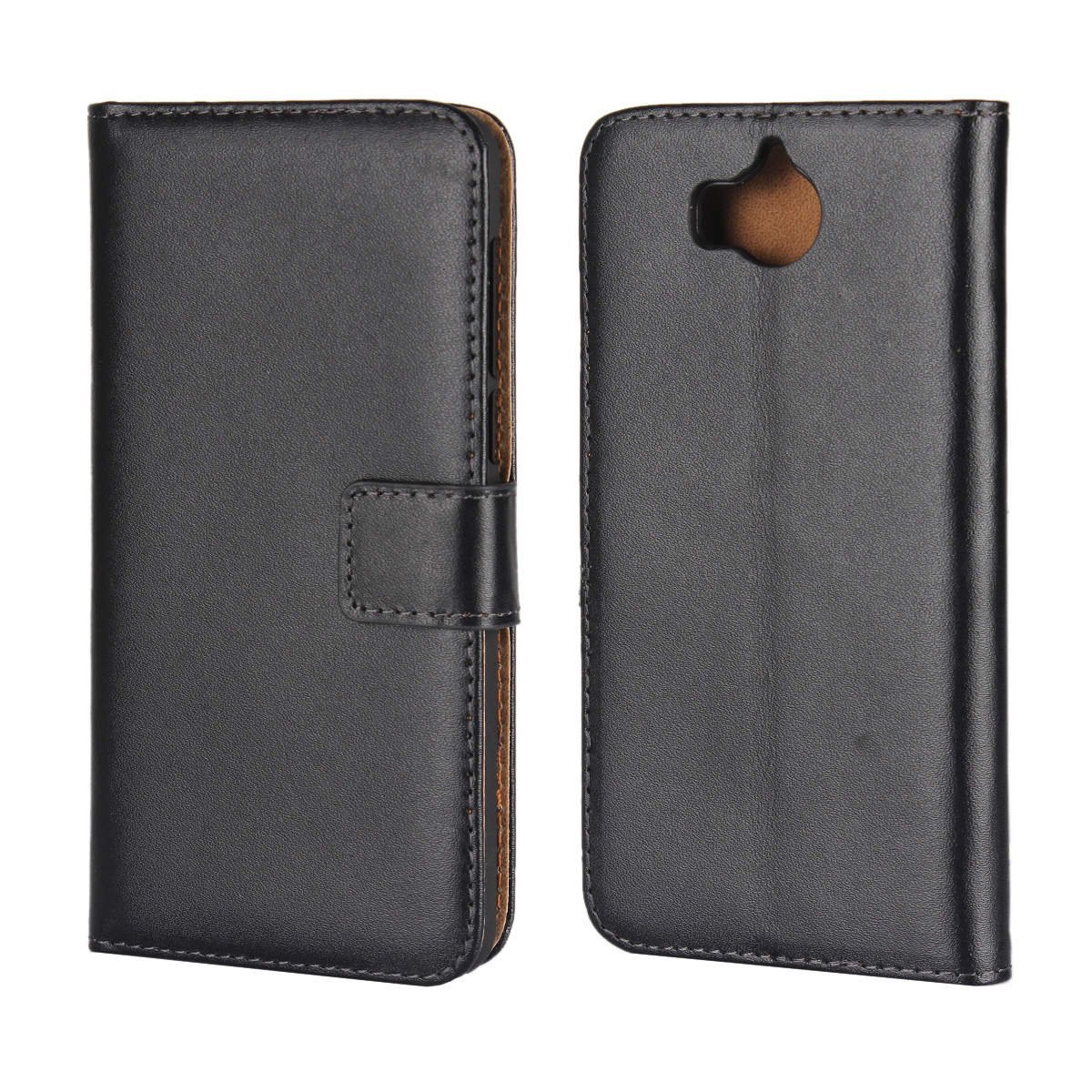 iCoverCase | Huawei Y6 2017 | Plånboksfodral | Svart