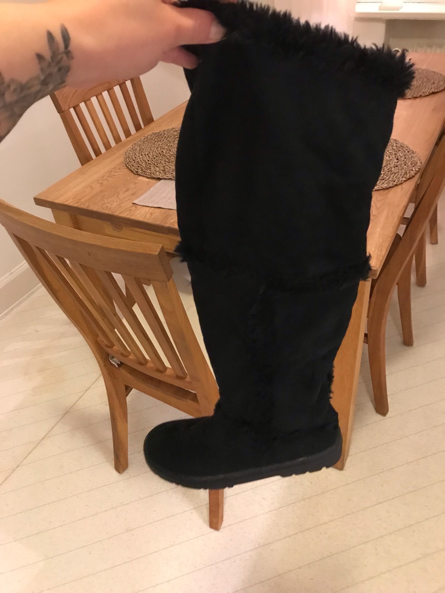 Overknee oversize knähöga stövlar vinter skor s.. (373196262 Overknee oversize knähöga stövlar vinter skor s.. (373196262