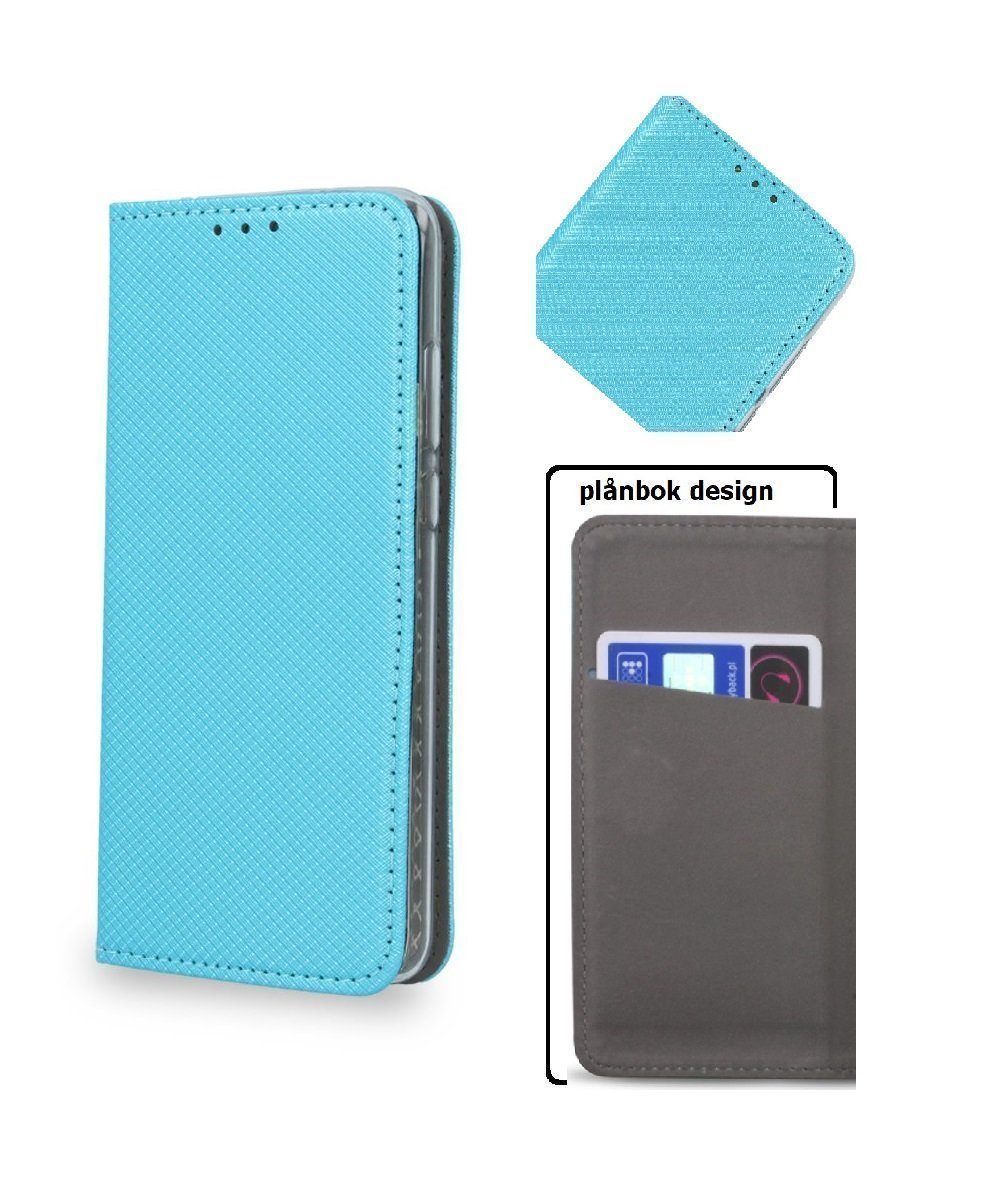 Samsung A6 (2018) Smart Magnet Fodral Mobilplånbok - Turkos