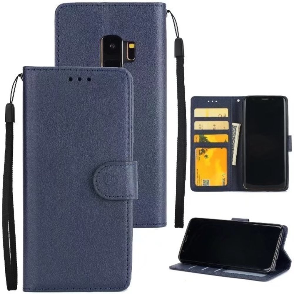 Samsung Galaxy S9 Plus Flip Case Fodral Mobilplånbok - Mörkblå