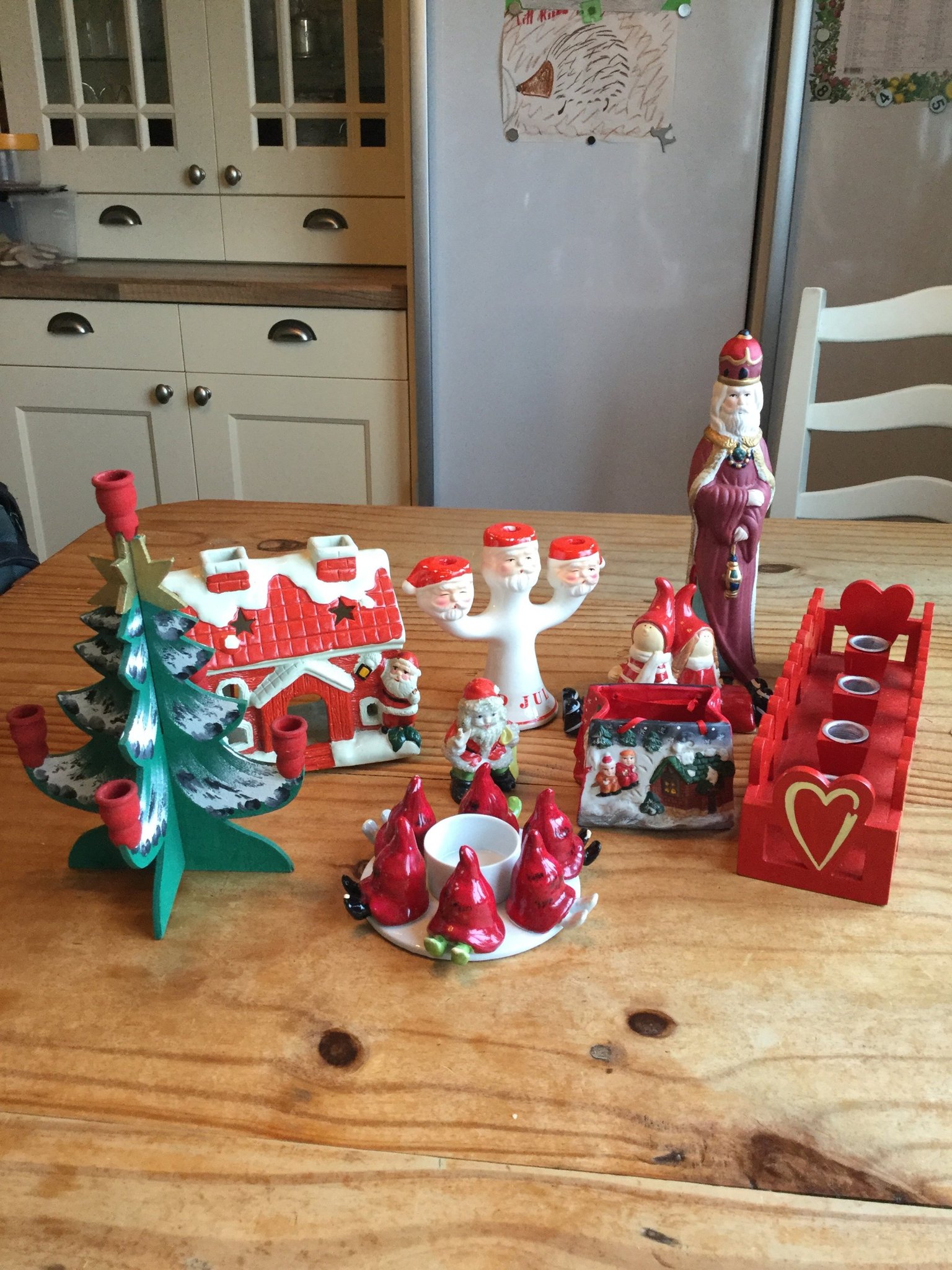 Julpynt tomtar ljuslyktor ljusstake adventsljus.. (371415427) ᐈ Köp på
