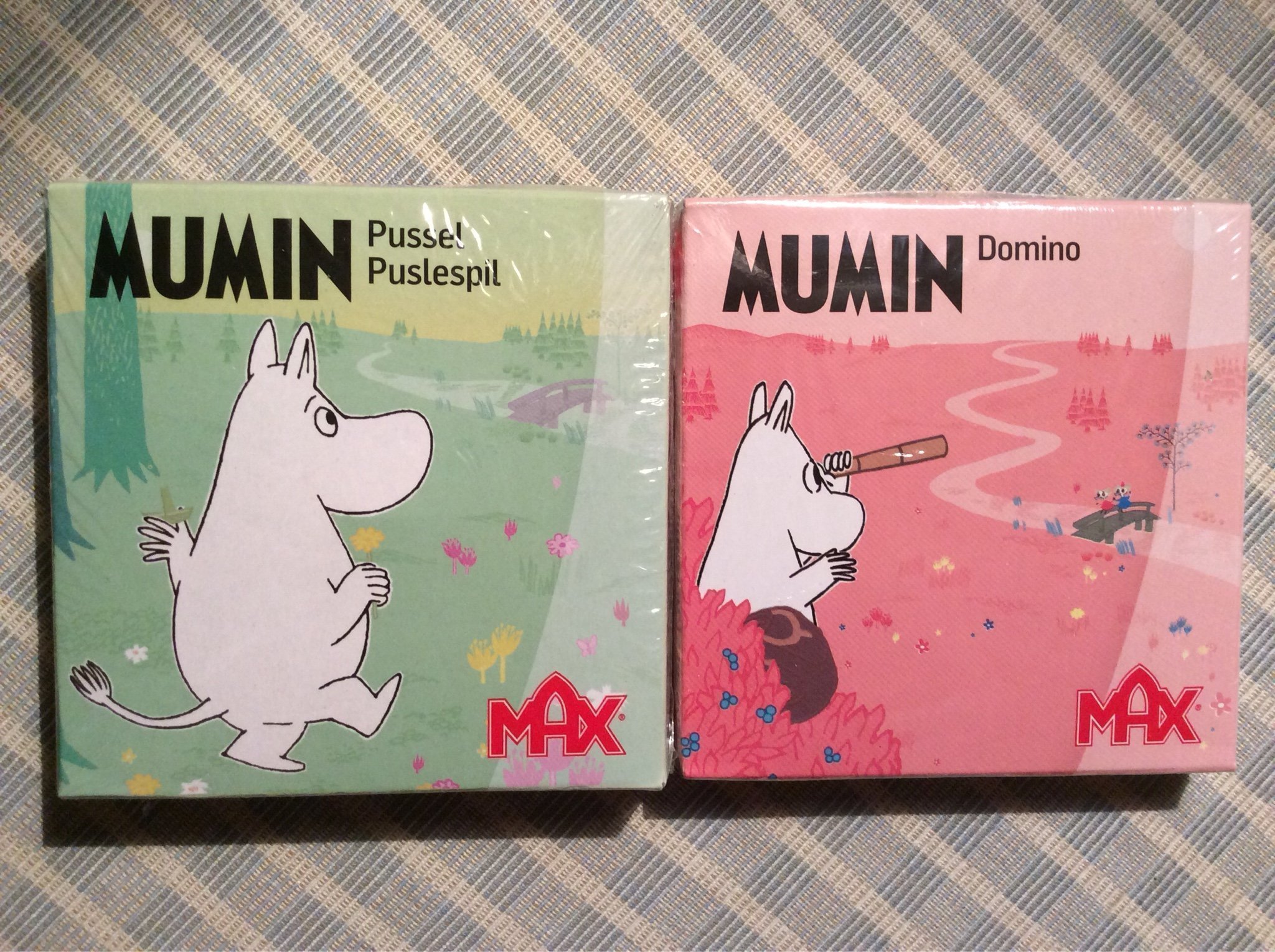 MUMIN ~~ PUSSEL 4 små och 1 stort ~~ DOMINO ~~ NYTT