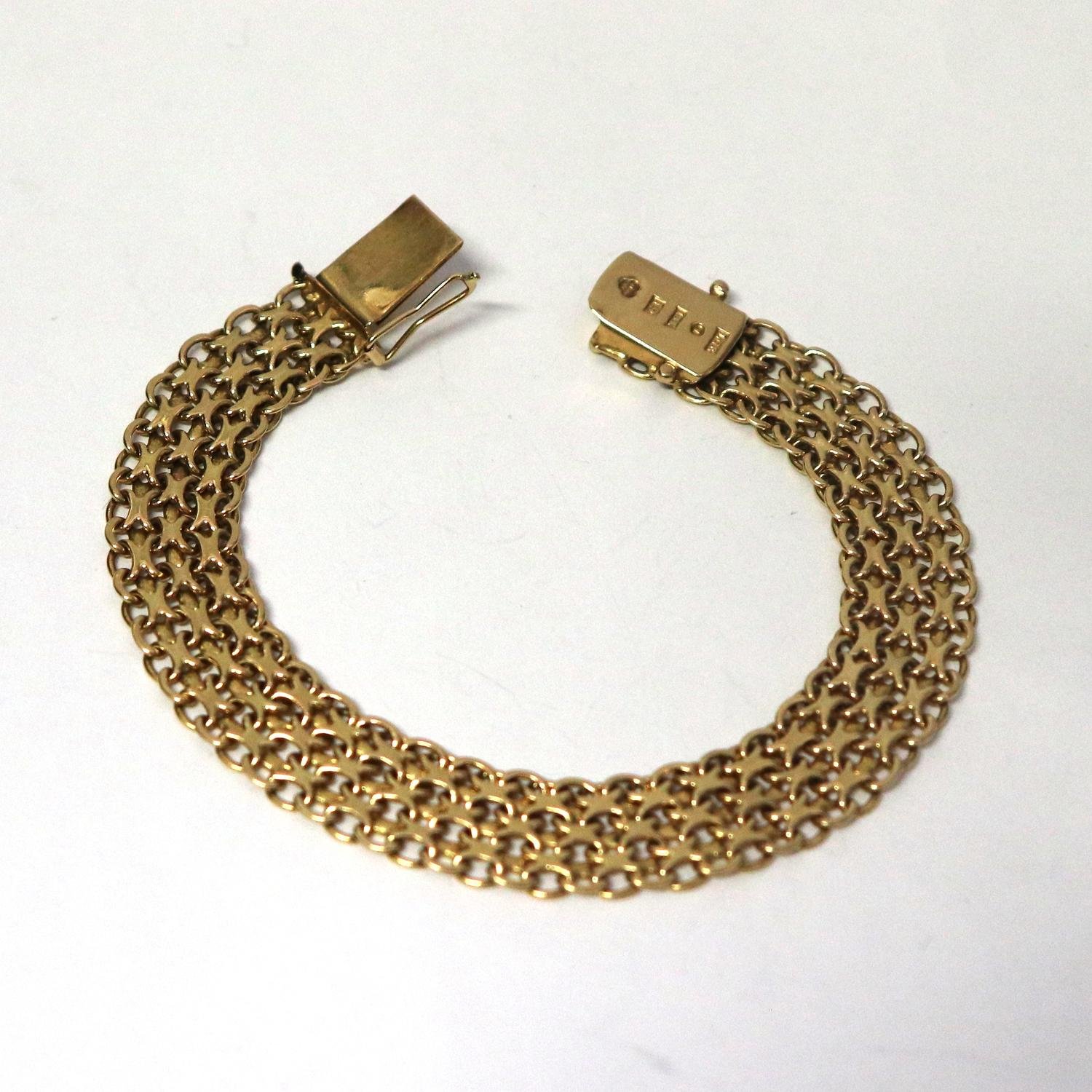 Armb x-länk 18k 19,5g, 1 låsögla.. (396455687) ᐈ Kalmar-Pantbank på Tradera
