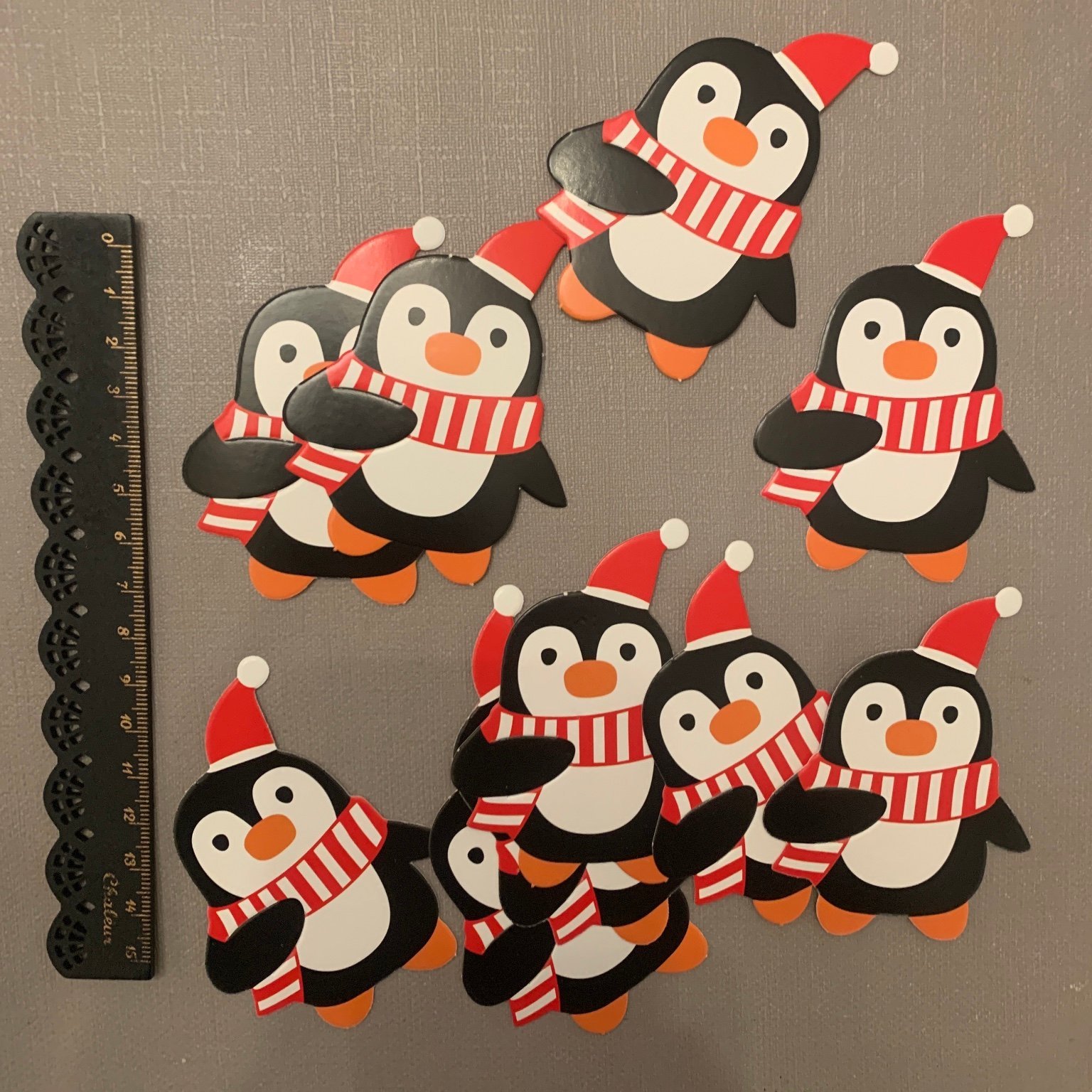 10st kort / etiketter jul pingvin pyssel julkor.. Köp på Tradera