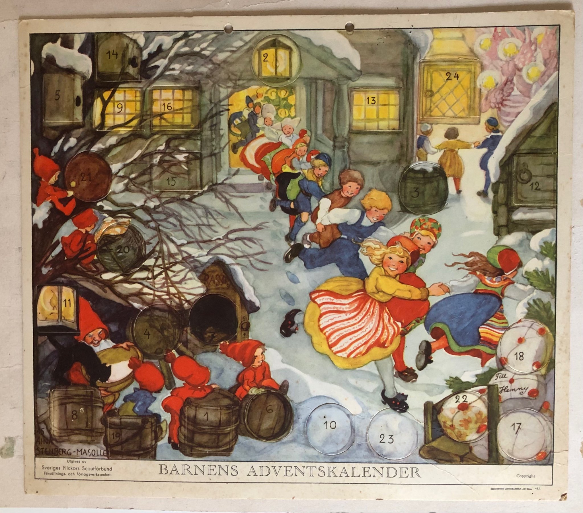 Se produkter som liknar Barnens adventskalender 1945 .. på Tradera