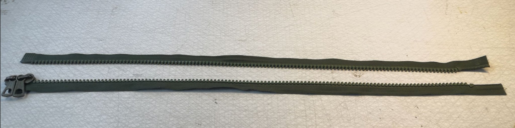 Grön Dragkedja 62cm Delbar