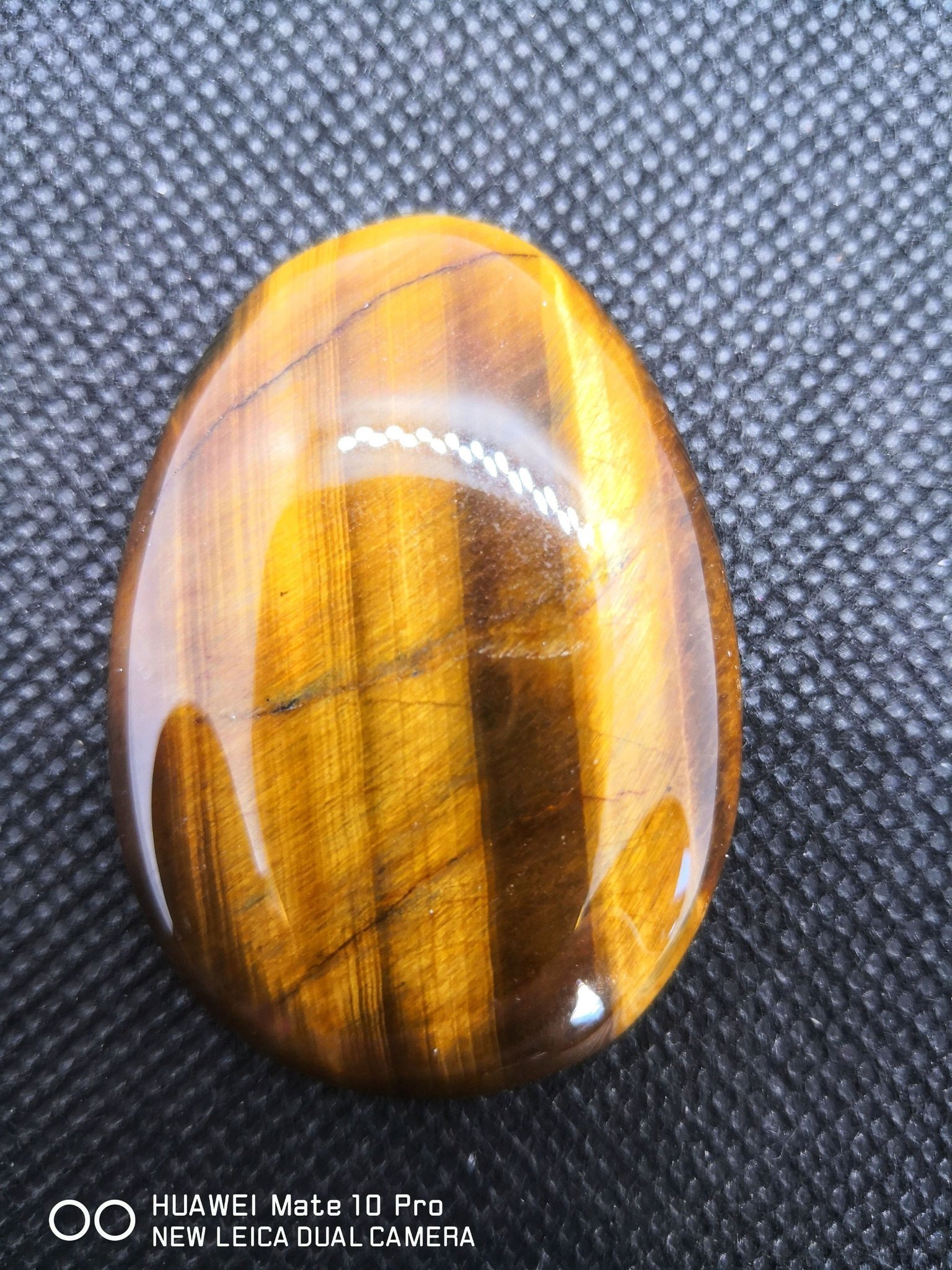 1 st ST TIGERÖGA PALMSTONE / WORRY STONE ~ 50x34x8mm