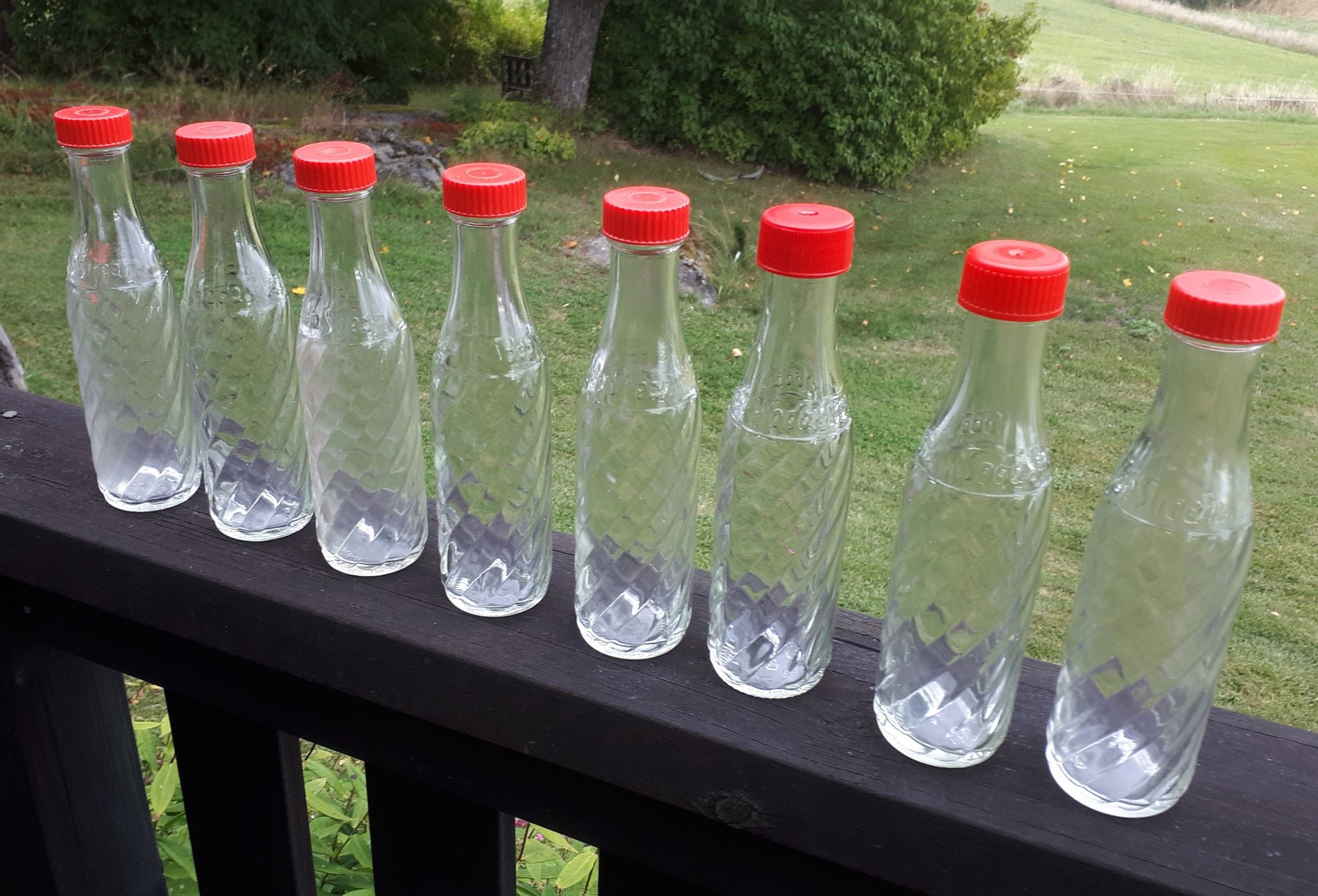 Äldre Sodastreamflaskor i glas Köp på Tradera (565903641)