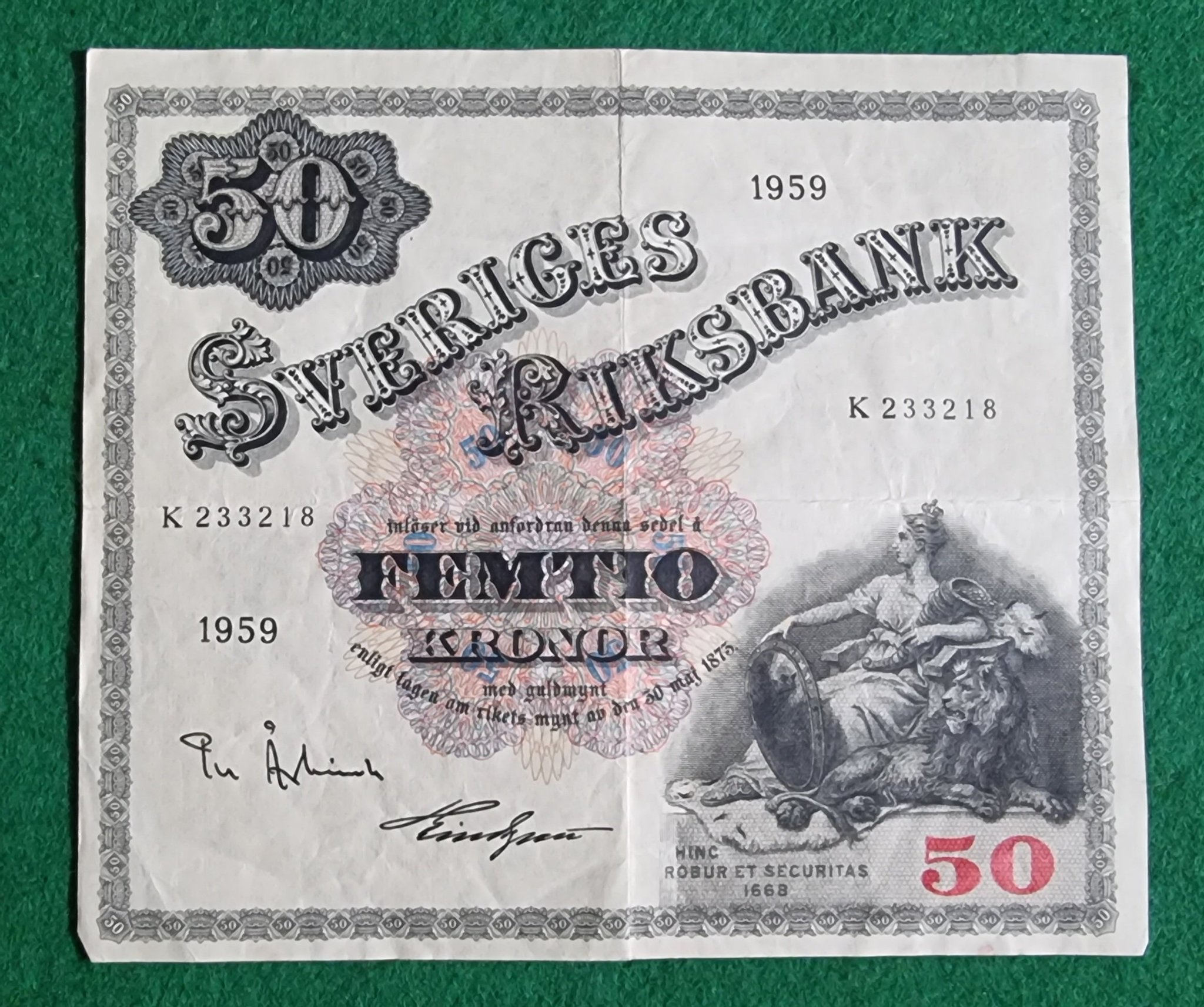 Se produkter som liknar Svensk sedel femtio kronor 1.. på Tradera ...