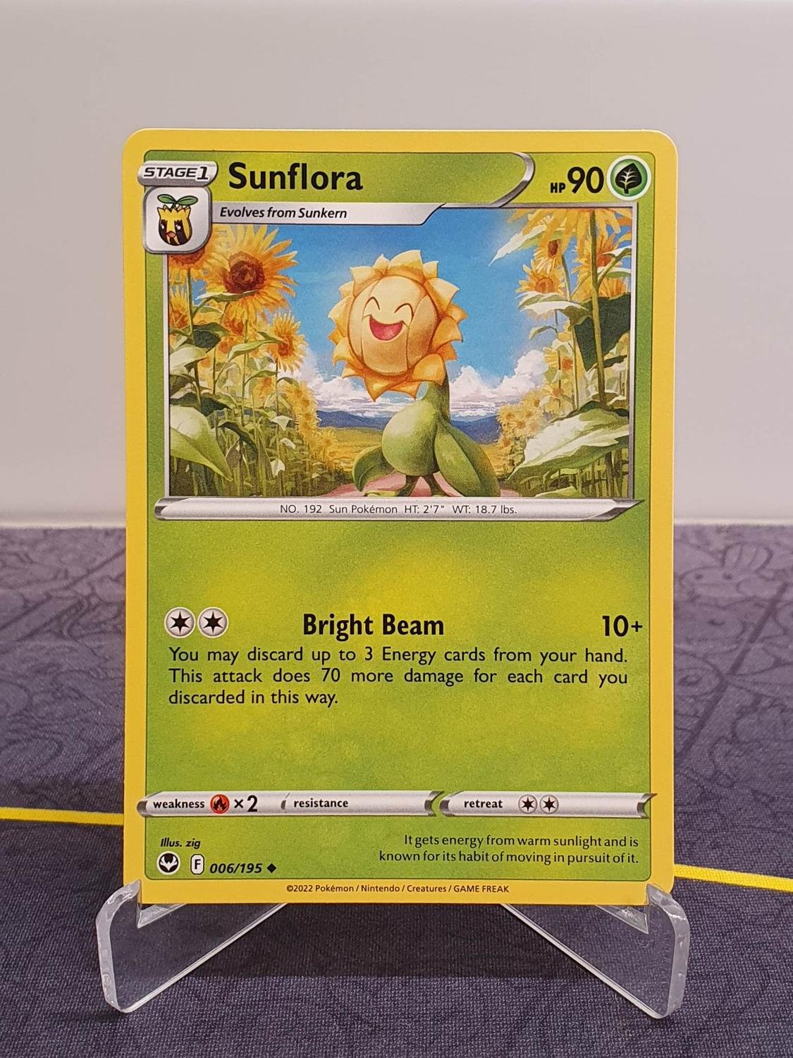 SUNFLORA 006/195 - Silver Tempest - Pokmon Kort | Kp p Tradera  (570011237)