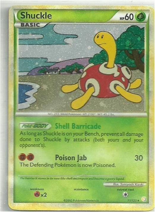 SHUCKLE - RARE HOLO (STJÄRNKORT) HEARTGOLD & SOULSILVER