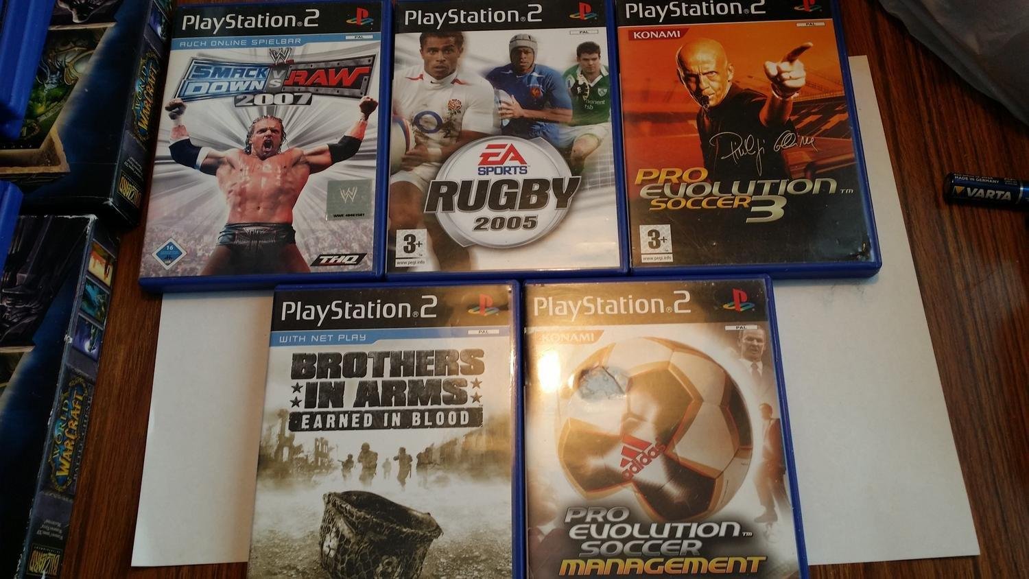 PS2: 10 st PS2 Spel: Hannah Montana, Smack Down, m.m.