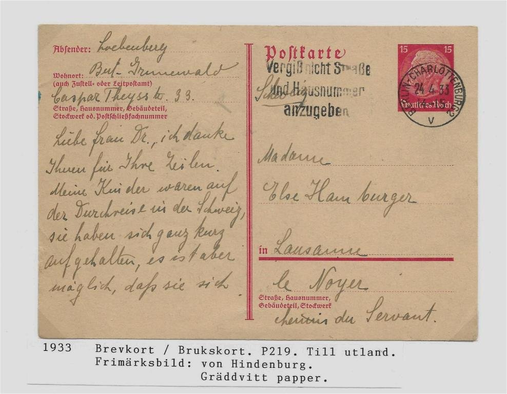 Riket Brukskort P219 trevligt frankerat ex. Läs text!!