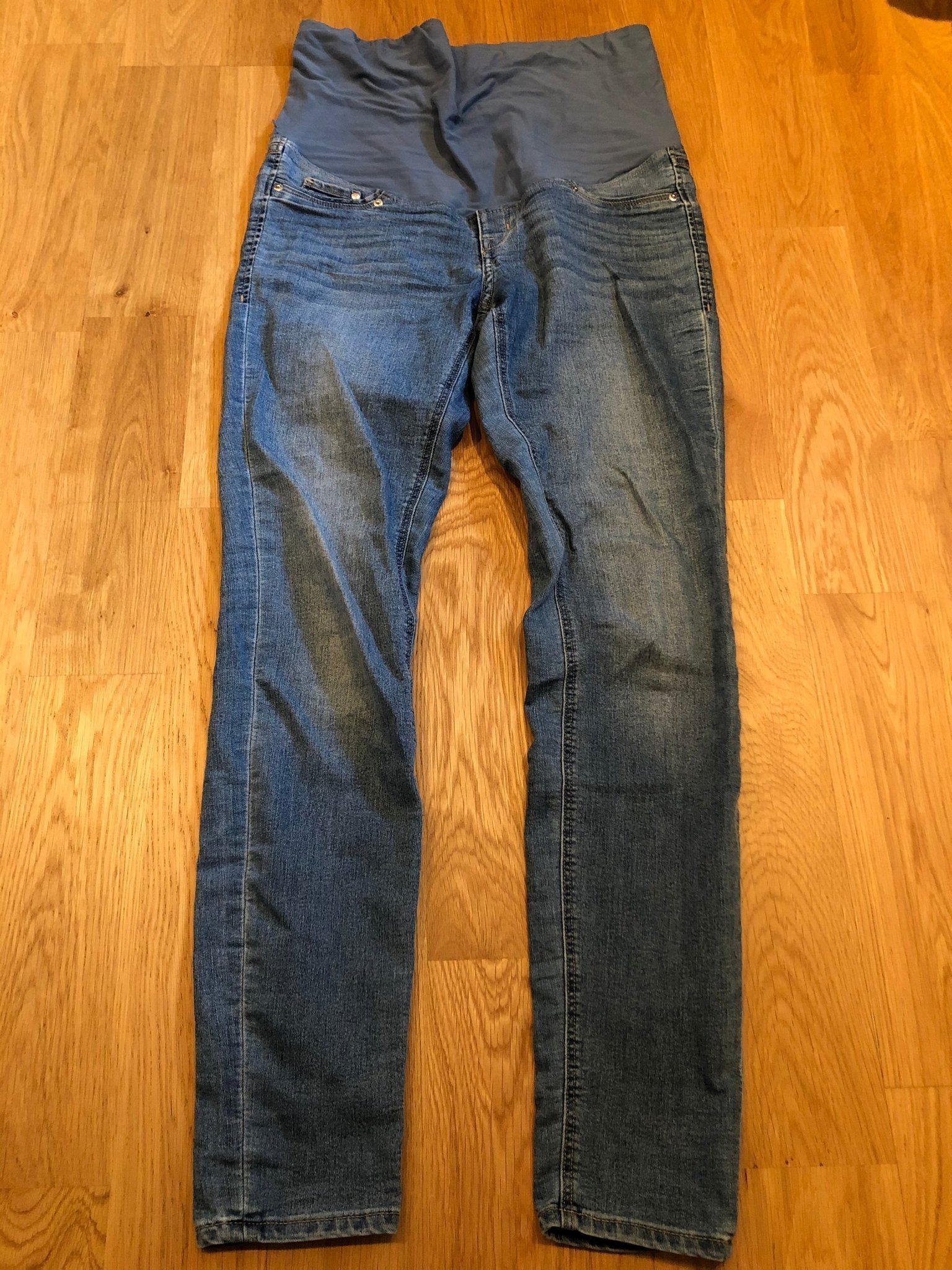 Blåa gravidjeans strl 38 HM
