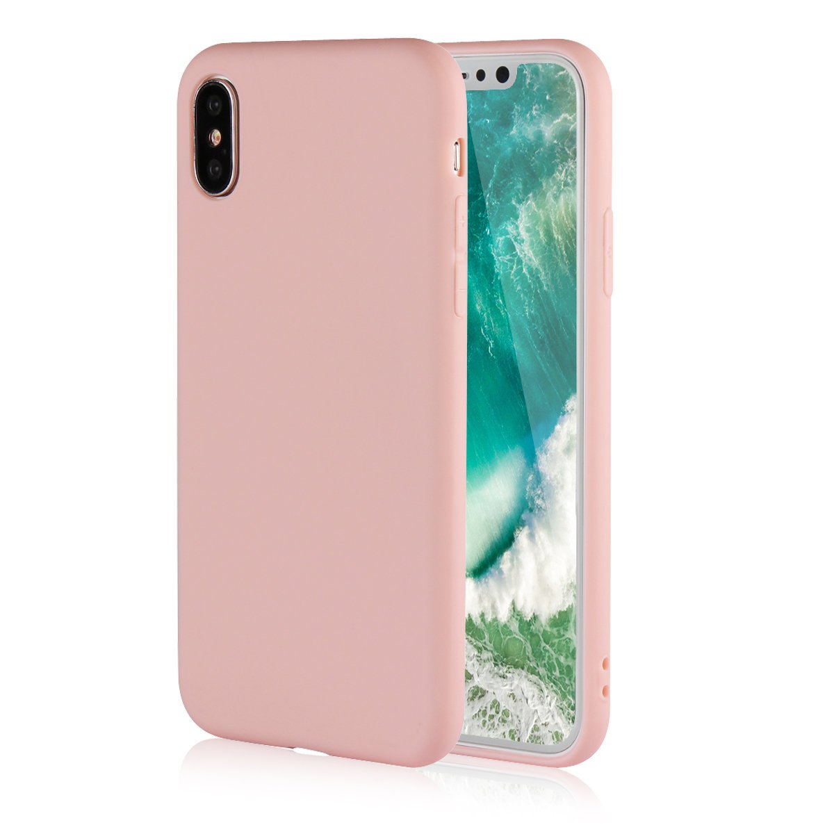 iCoverCase | iPhone X & iPhone XS | Matt TPU Skal | Rosa