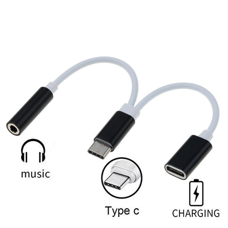USB C till 3,5 mm Audio Adapter och USB C laddare 2 in 1 USB C till 3,5 mm Audio Adapter och USB C laddare 2 in 1
