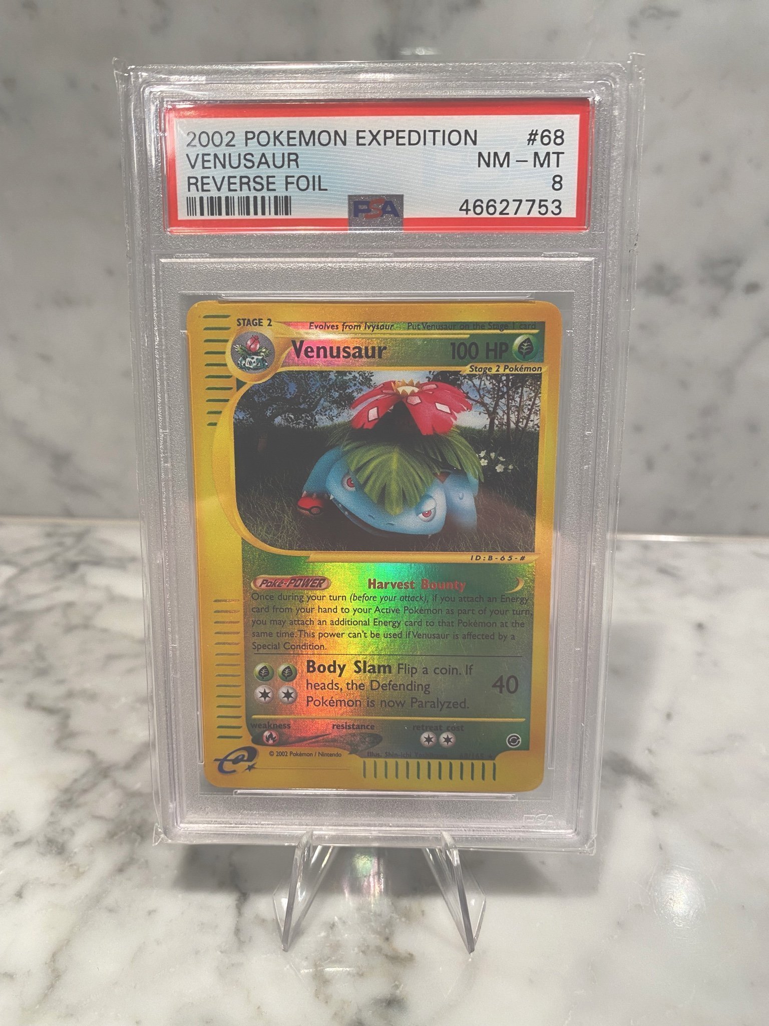 PSA 8 VENUSAUR Reverse Holo Foil 68/165 200.. Köp på Tradera (619257940)