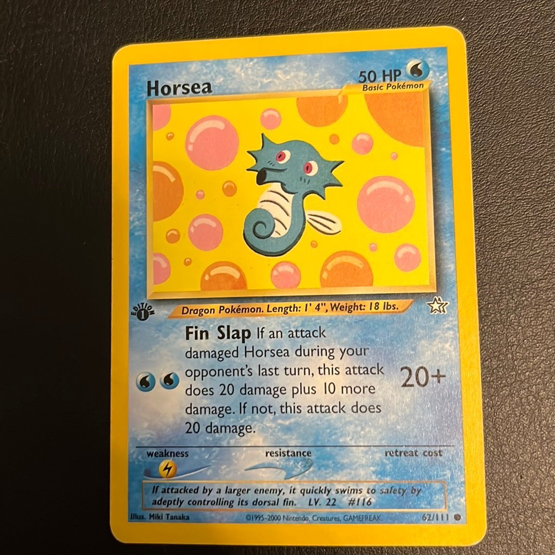 Horsea 62/111 Neo Genesis Pokemonkort mint nysk.. | Kp p Tradera  (726398581)