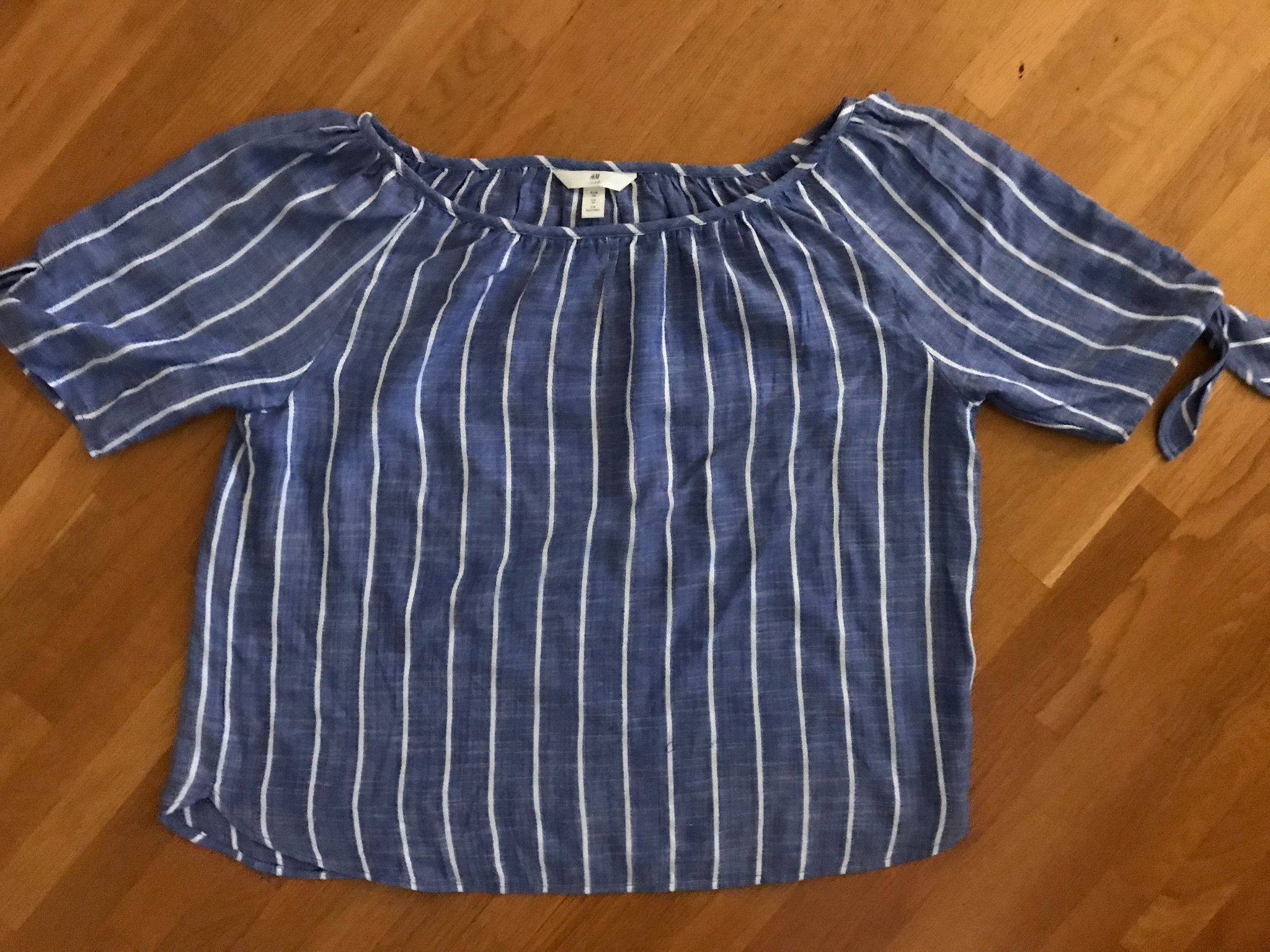 Stilren randig blus ( 38 blus blå topp