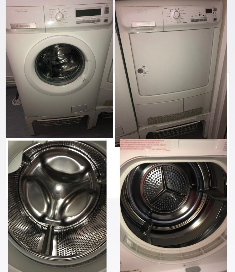 Tvättmaskin & Torktumlare med tillhörande korgar Tvättmaskin & Torktumlare med tillhörande korgar