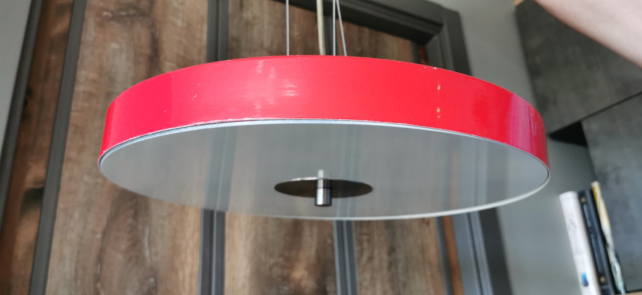 COOL RÖD, RETRO KÖKS LAMPA I PLÅT 70 TAL (405035297) ᐈ Köp retro röd lampa ljusröramartur