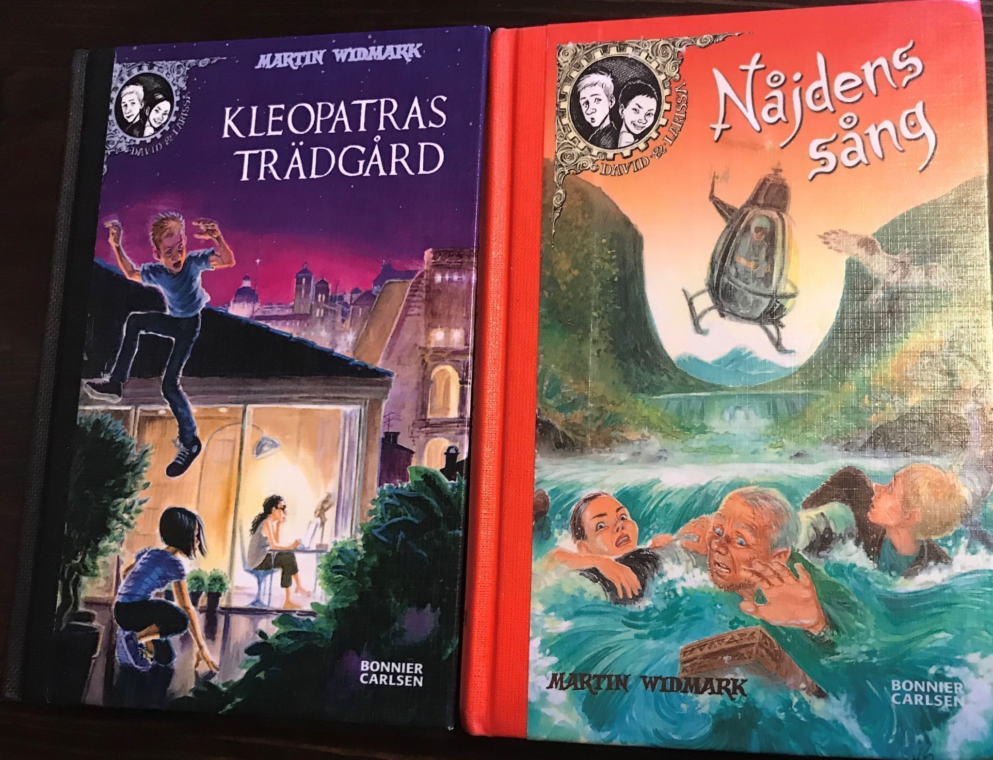 Två deckare av Martin Widmark: Kleopatras trädgård och Nåjdens sång