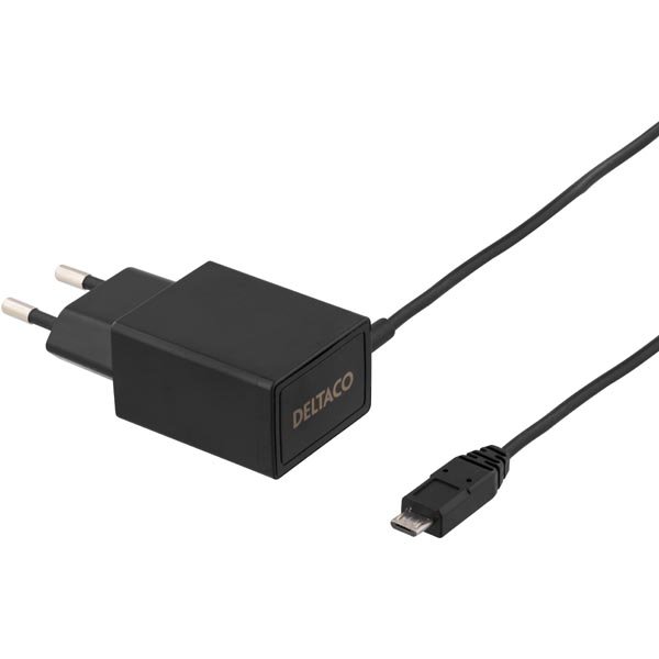 Väggladdare med 1 meter kabel micro USB B, 1A Väggladdare med 1 meter kabel micro USB B, 1A