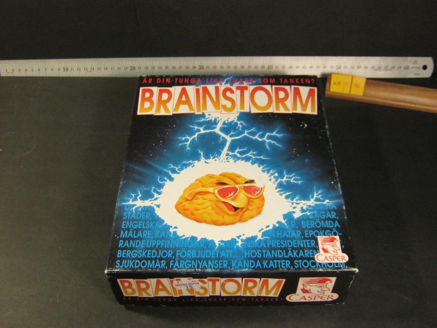 Brainstorm, versionen med lilla Casper-loggan ovansida lock, Komplett