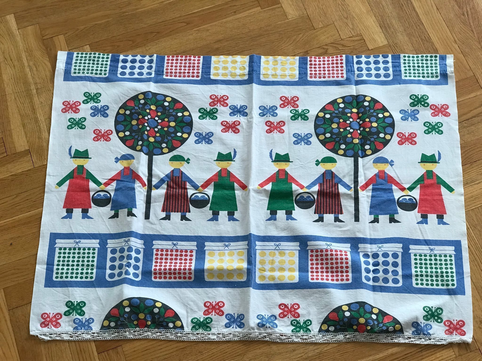 Gardinkappa retro retrotyg barnrum på tradera.com gardiner och ...