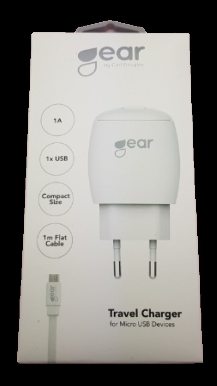 Väggladdare med 1 meter kabel micro USB B, 1A Väggladdare med 1 meter kabel micro USB B, 1A