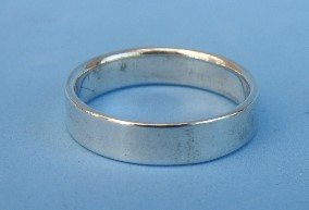 Silverring Slät platt ren ring i silver Tumring Storlek 18.5