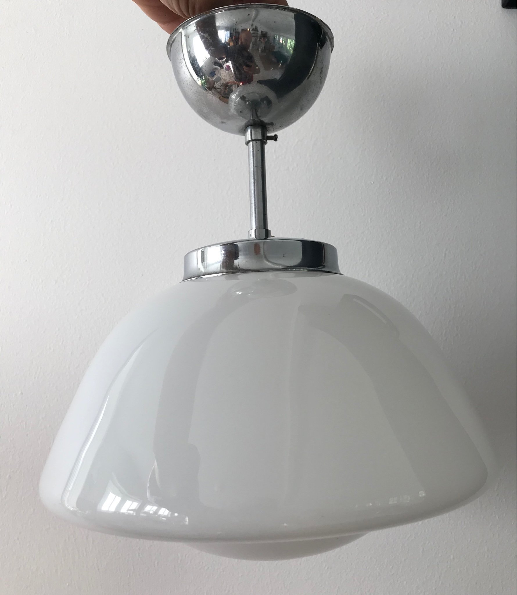 Taklampa Art Deco funkis 30-tal 40-tal glas tingitorpet