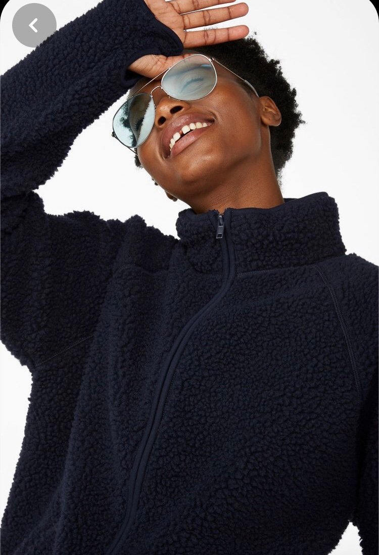 zip teddy sweater monki