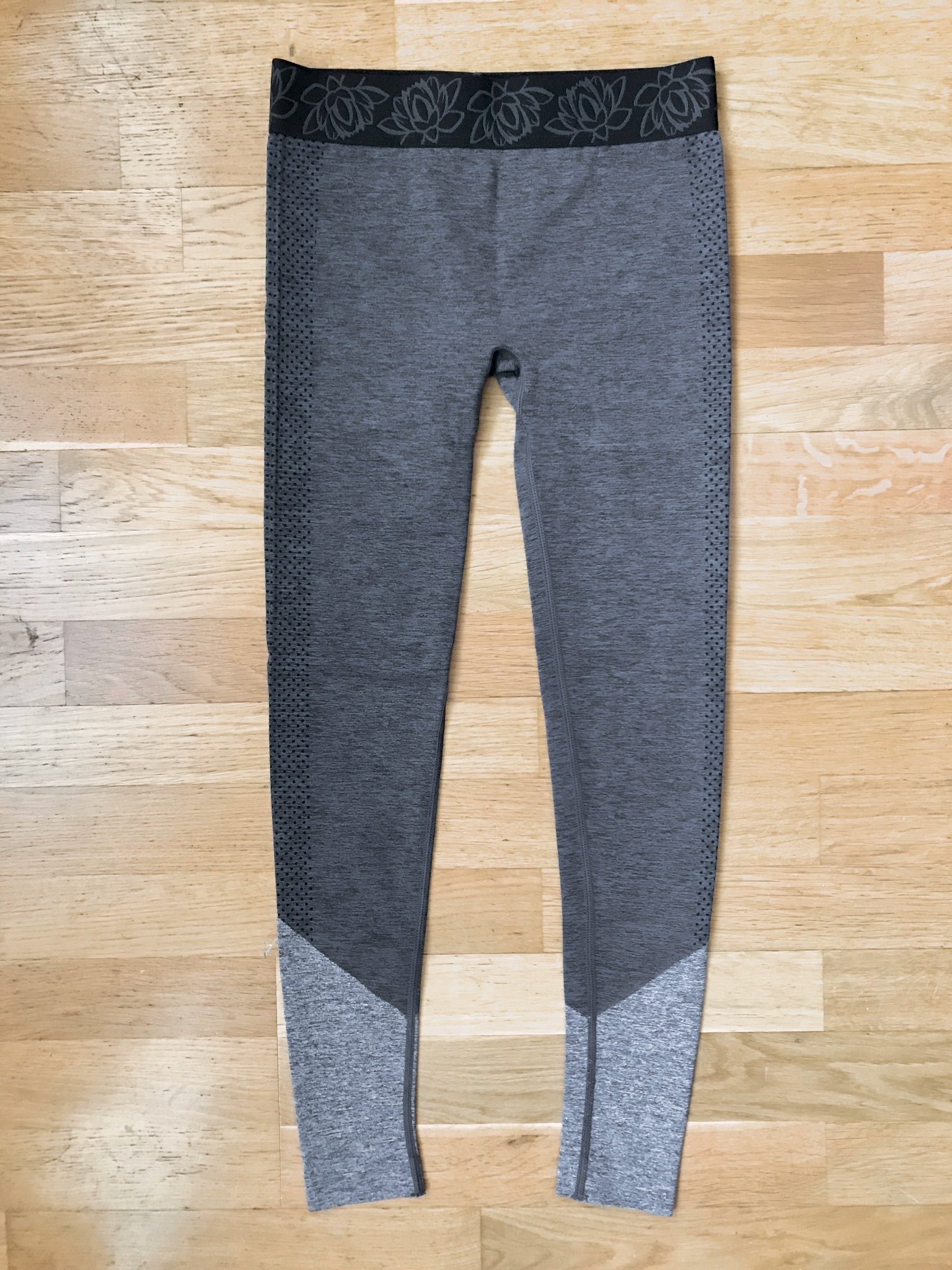 CRIVIT Sport Träningsbyxor Leggings Svart Grå Strl M Lycra FYND REA